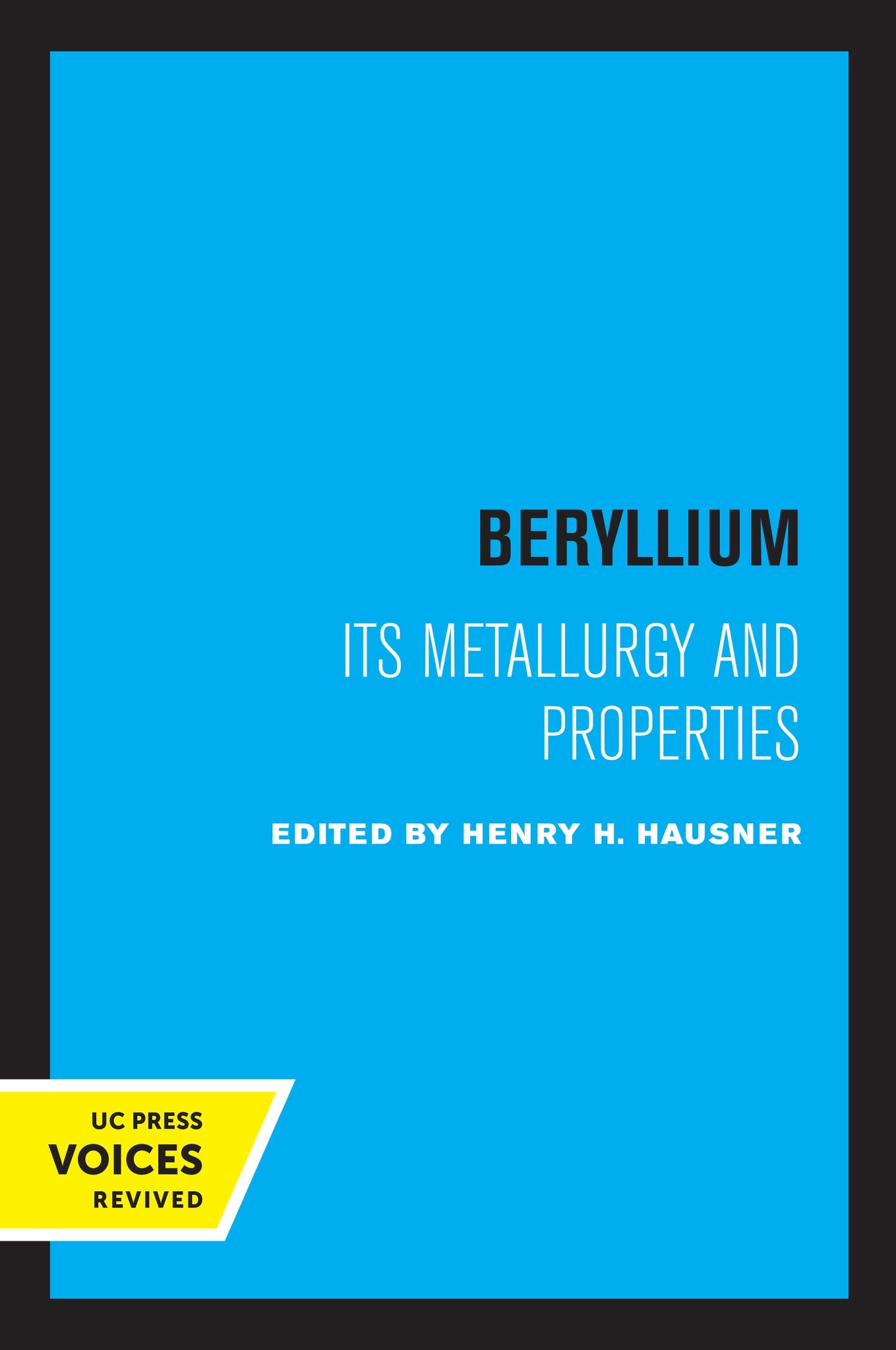 Cover image for Beryllium ISBN 9780520363601